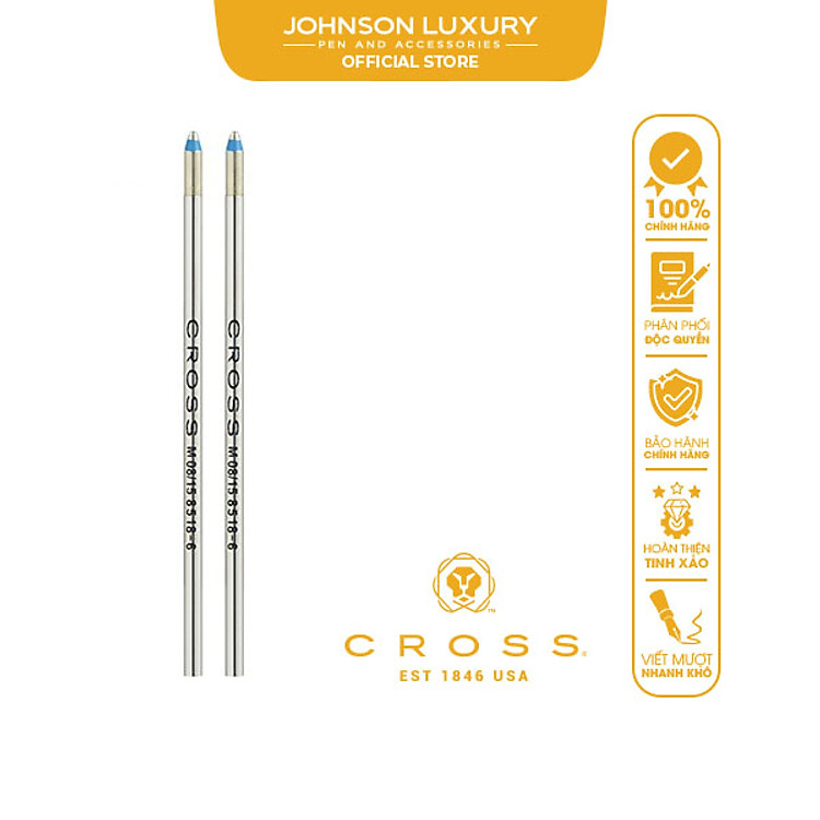 Ruột Bút Ký Viết Bi Khô Mini Cross Ngòi Trung (Vỉ 2 cái)
