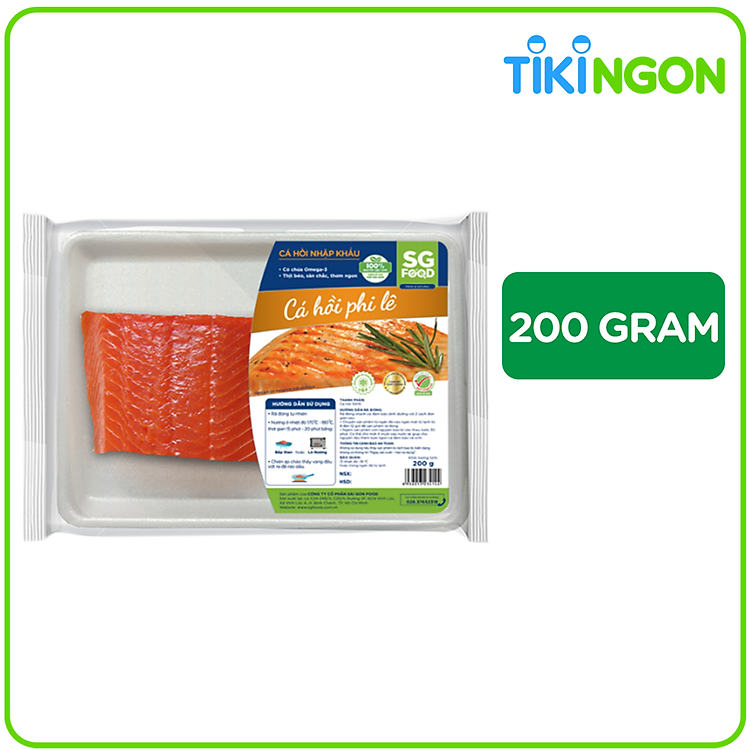 Cá hồi fillet SG Food Đông Lạnh 200g