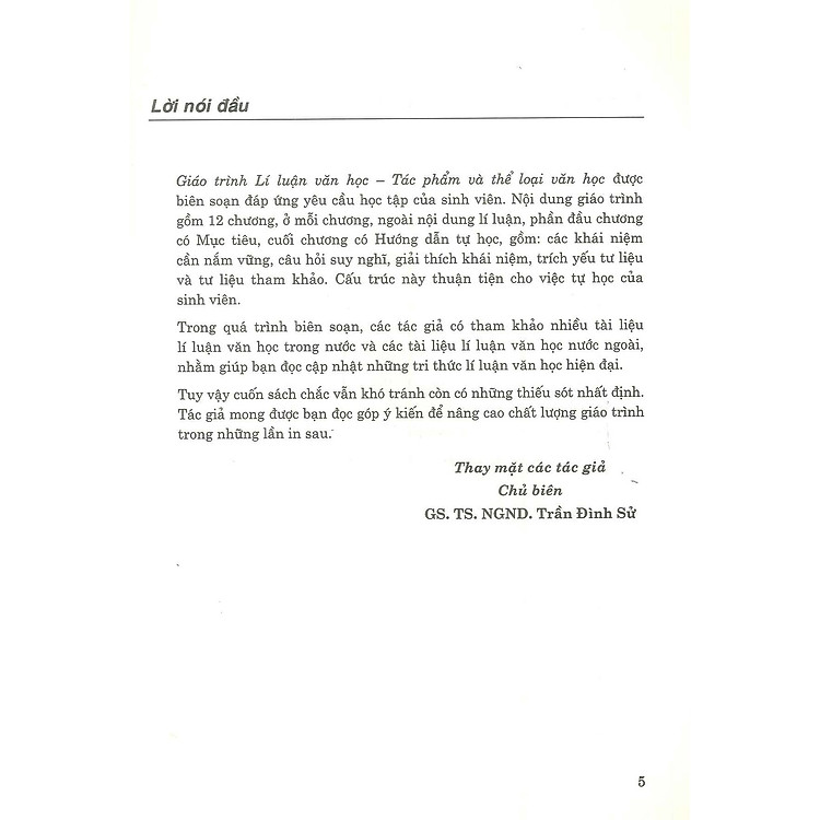 Giáo Trình Lí Luận Văn Học - Tác Phẩm Và Thể Loại Văn Học - Ảnh 4