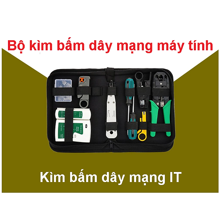 Bộ Kìm bấm dây mạng kiềm bấm RJ45 cho anh em kỹ thuật IT Full