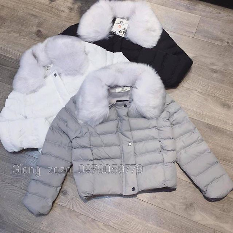 Áo phao cổ Lông hàng quảng châu chuẩn loại 1