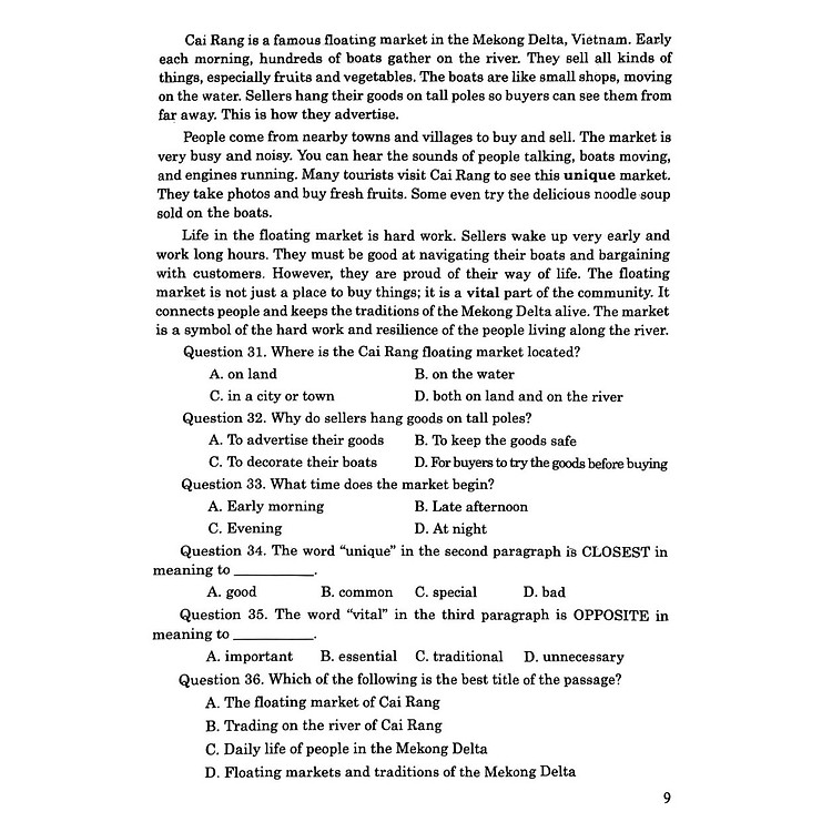 Bộ Đề Luyện Thi Vào Lớp 10 Môn Tiếng Anh Cấu Trúc 2025 - Ảnh 6