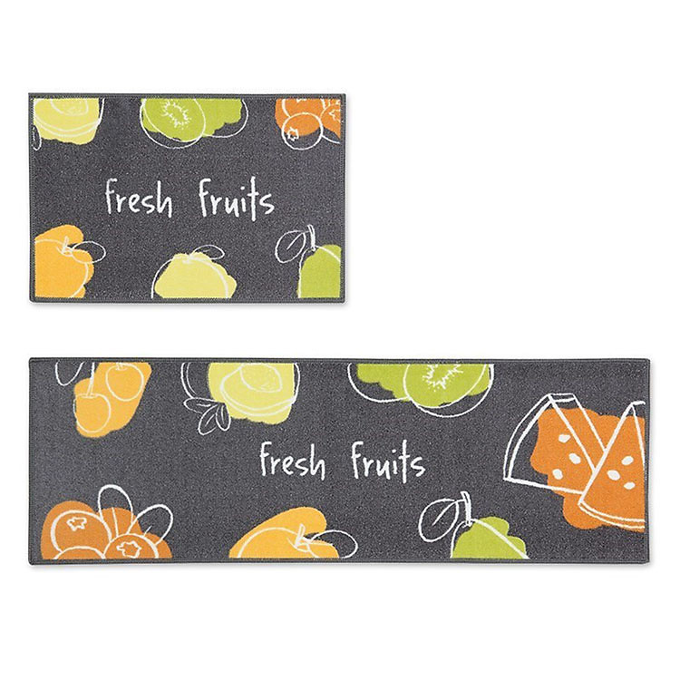 Bộ 2 thảm đế cao su chống trượt 120x40cm và 60x40cm Fresh fruits BB1315