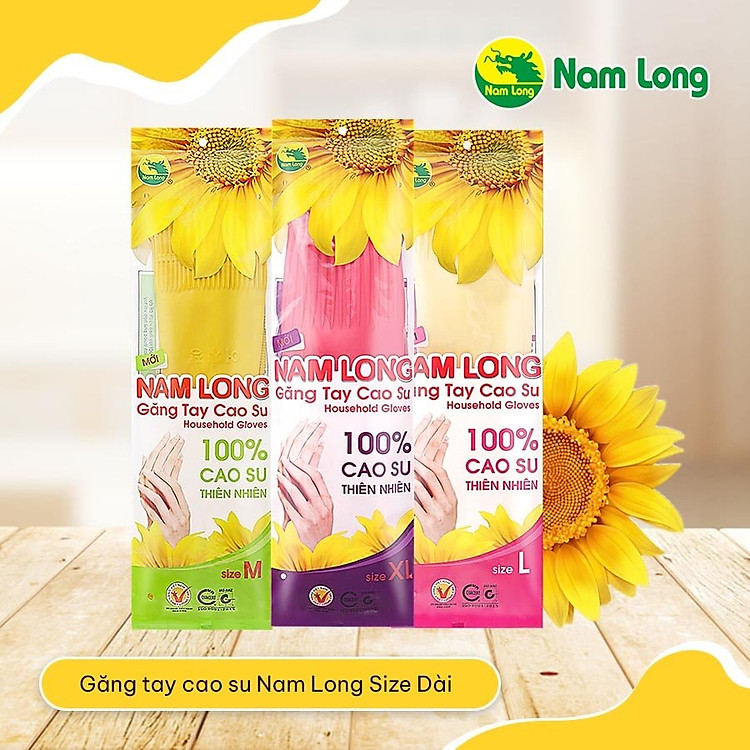 Găng Tay Cao Su Size XL (41CM) Rửa Chén, Giặt Đồ, Lau Chùi, Làm Bếp - Găng Tay Cao Su Nam Long