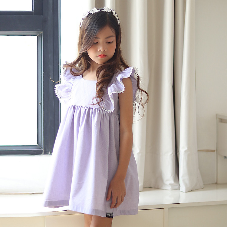 Đầm bé gái công chúa Lọ Lem màu Tím Kika K080