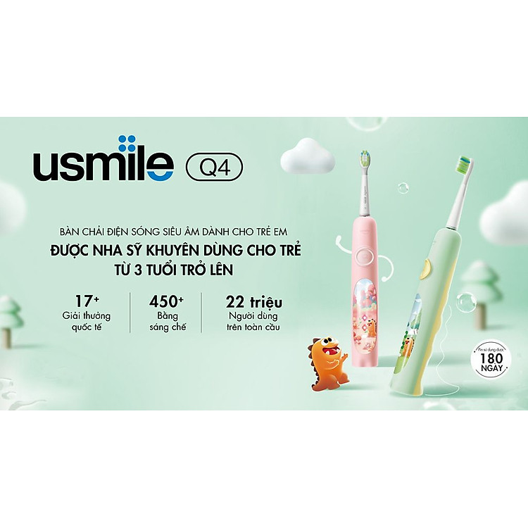 Bàn Chải Điện Usmile Q4 Trẻ Em Chính hãng Giá rẻ - Hình ảnh 2