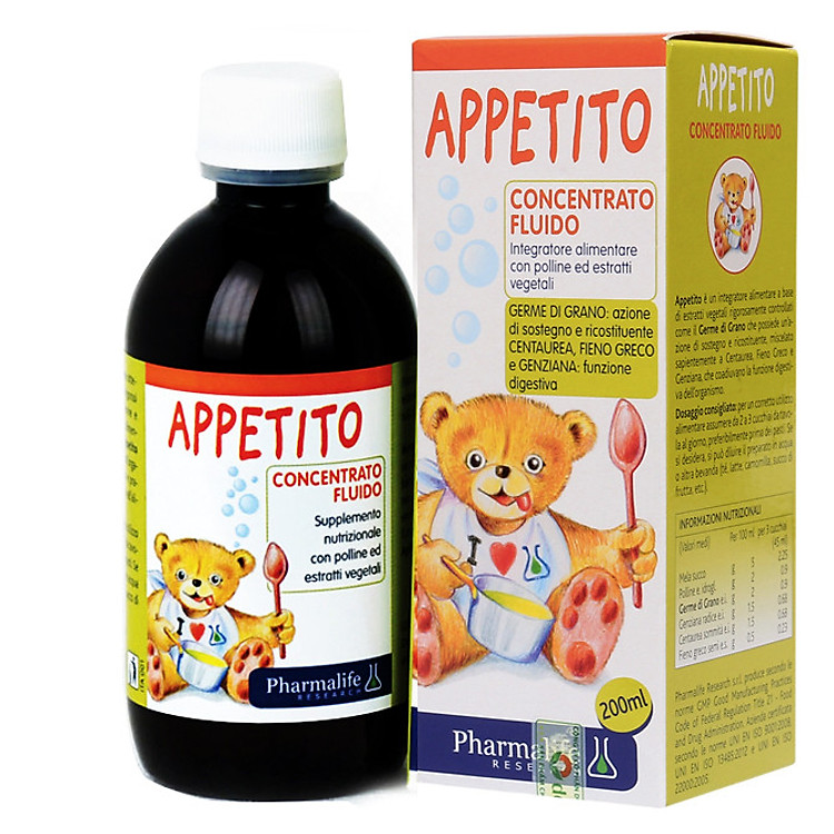 Siro ăn ngon Appetito Bimbi Concentrato Fluido (200ml) | KBM01