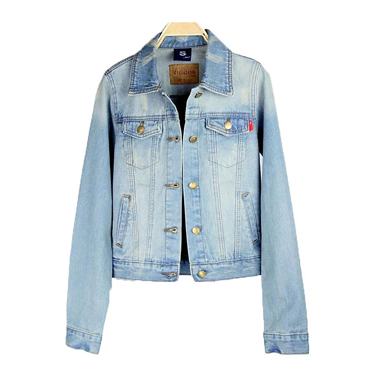 Áo khoác jeans nữ dáng lửng
