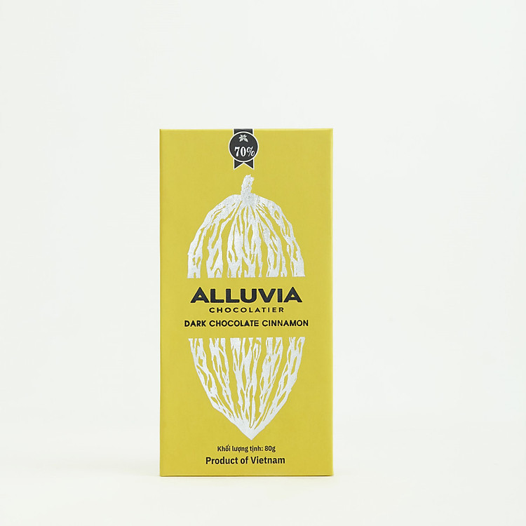 Socola Đen Quế Nguyên Chất, Đắng Vừa | Dark Chocolate Cinnamon Alluvia