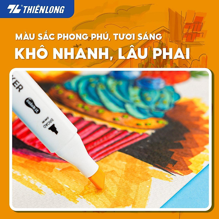 Bút Dạ Màu Thiên Long Colokit ART MARKER AM-C006-KM (48 màu) - Ảnh 4