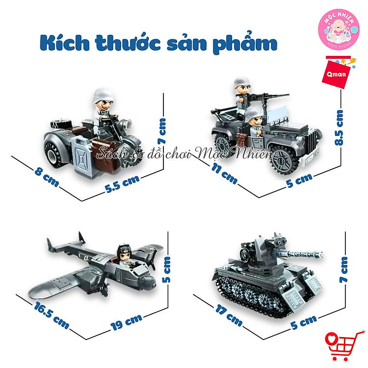 Đồ chơi lắp ráp Qman 21021 - Chiến dịch nhanh Chính hãng Giá tốt - Hình ảnh 3