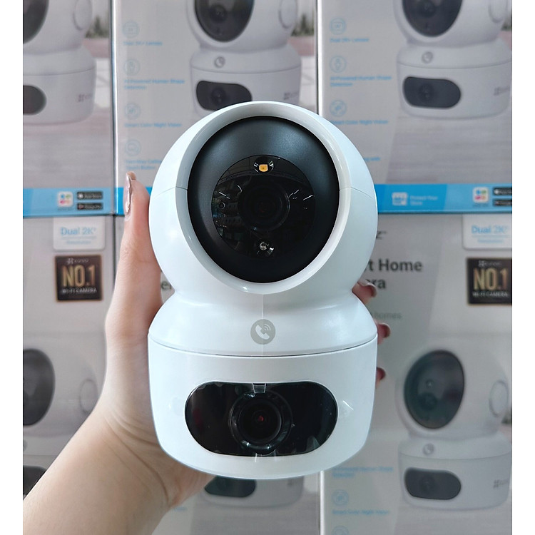 Camera wifi ống kính kép Ezviz H7C 4MP 2K+ đàm thoại 2 chiều, còi báo động, xoay 360 độ- Hàng chính hãng