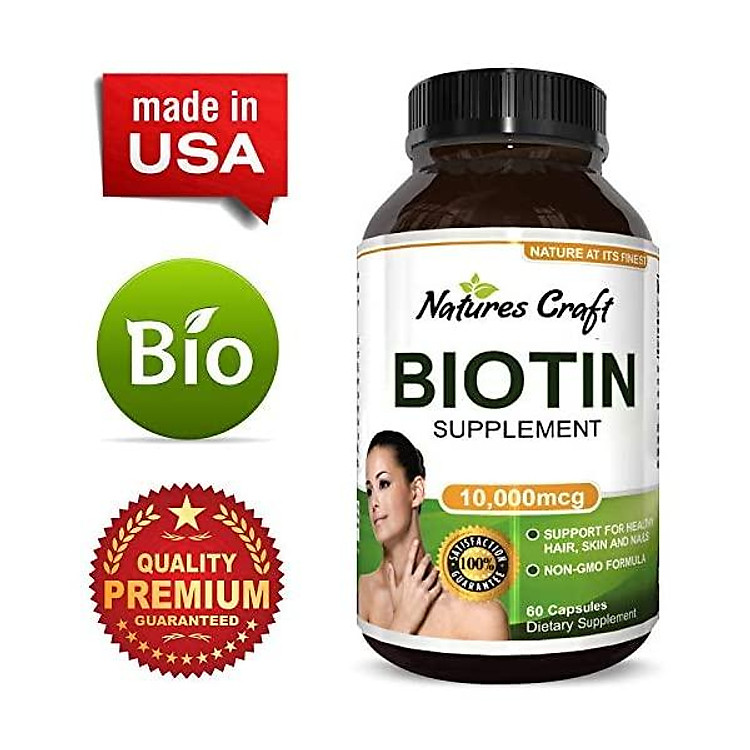 Pure Potent Biotin Vitamins – Promotes Hair Growth Prevents Hair Loss - Introduces Better Skin Hair Nails - Natural Supplement for Men and Women- Helps Promote Faster Metabolism (Biotin v1)