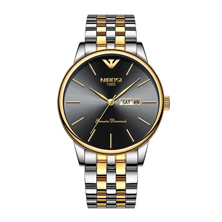 Đồng hồ nam NIBOSI 2332 dây thép đúc cao cấp có lịch ngày size 40mm JS-NI2332
