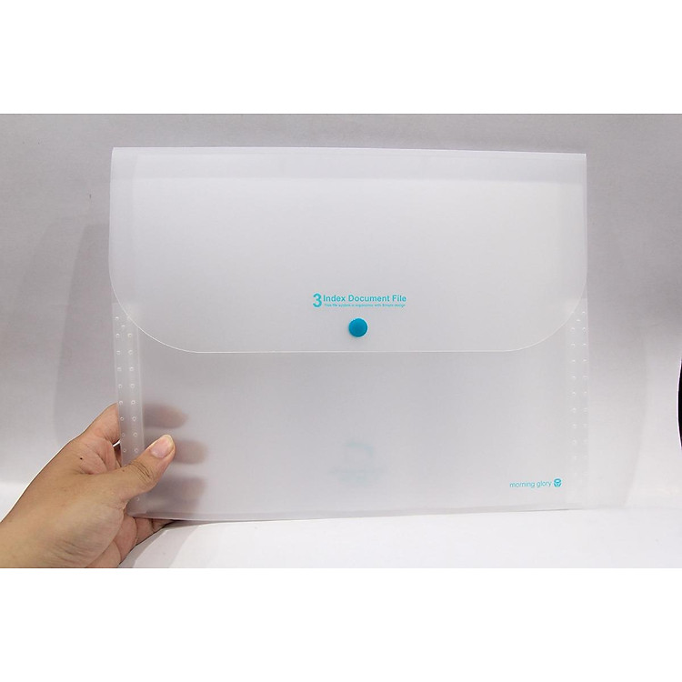 Bìa Nút 3 Ngăn Morning Glory 79151 (Màu trong suốt) - Ảnh 2