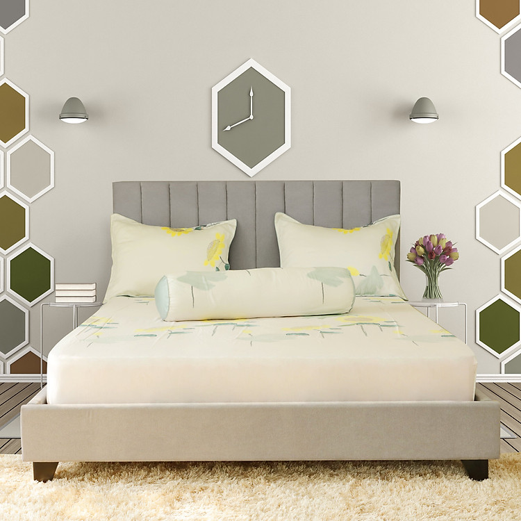 Bộ drap gối Tencel Premium Hometex ( 4 món )