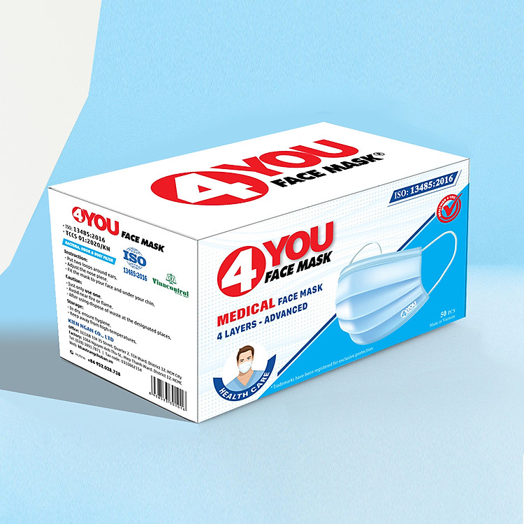 Khẩu Trang Y Tế 4 You ( 4 Lớp - Hộp 50 Cái)