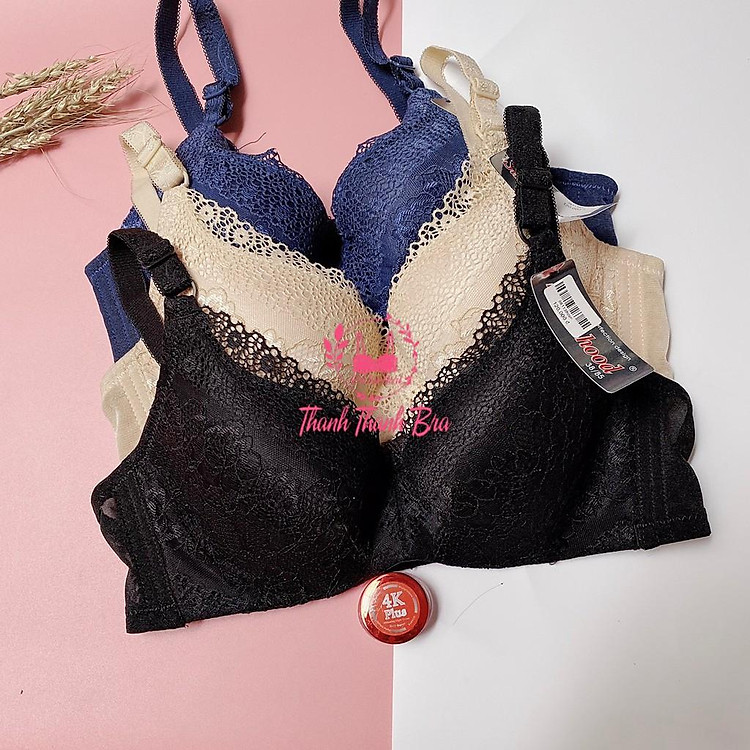 Áo Lót Thái lan 9811 – Chất ren mịn, mút mỏng, có gọng, Cup B, Bigsize