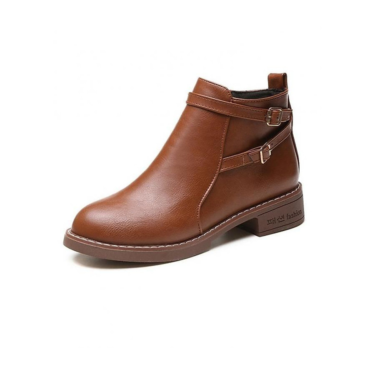 Giày Boot nữ thời trang phong cách Hàn Quốc B090N (Da bò)