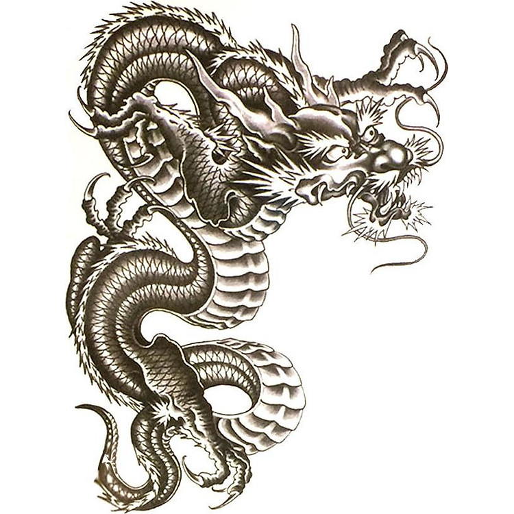 Hình Xăm Dán Rồng QSA043