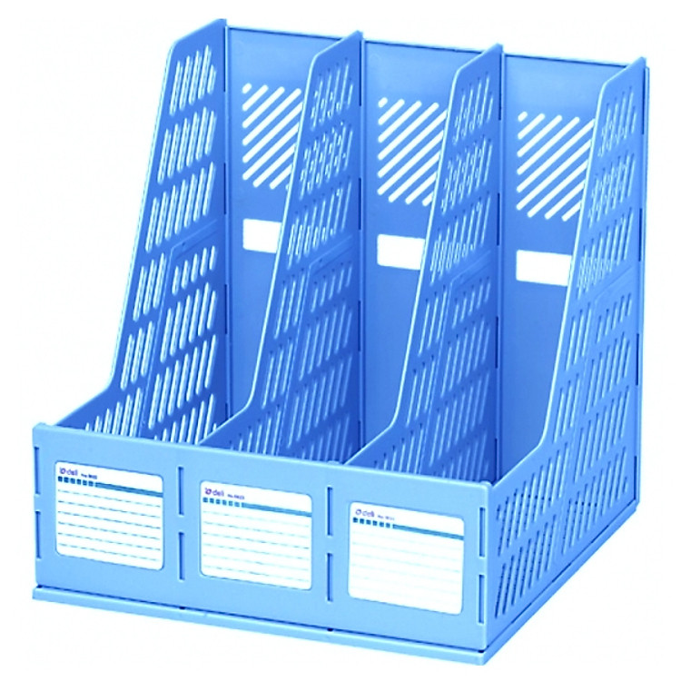 Khay Tài Liệu Nhựa 3 Ngăn Deli 9845 – Màu Xanh