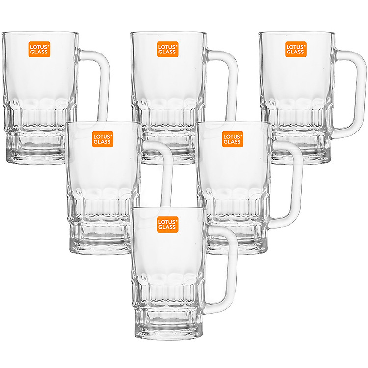 Bộ 6 Cốc Thủy Tinh Lotus Glass VTC 51 Trơn