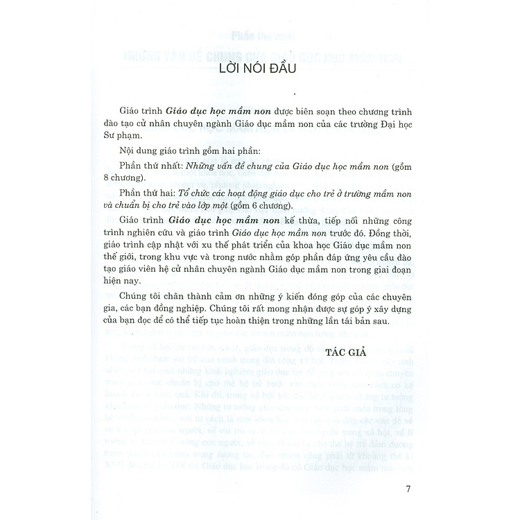 Giáo Trình Giáo Dục Học Mầm Non - Ảnh 2