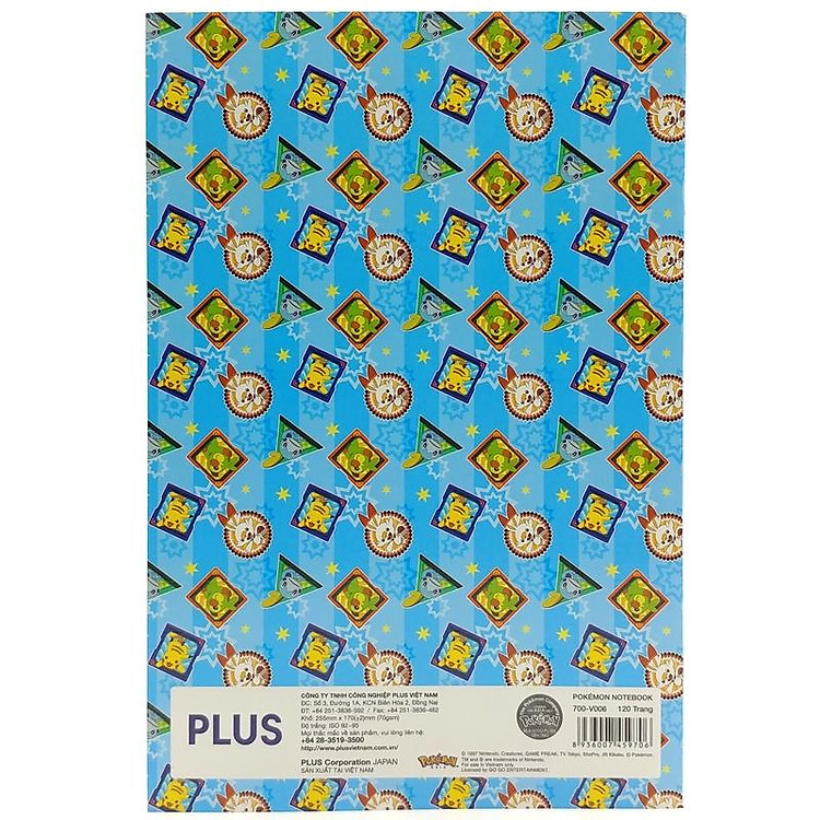 Tập Học Sinh B5 4 Ô Ly (120 trang) 70gsm Pokemon - Ảnh 2