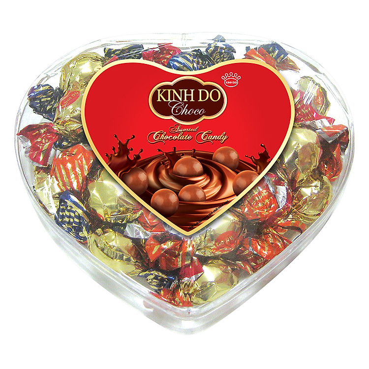 Hộp Hình Trái Tim Kẹo Socola Thập Cẩm Kinh Đô Choco (138g)