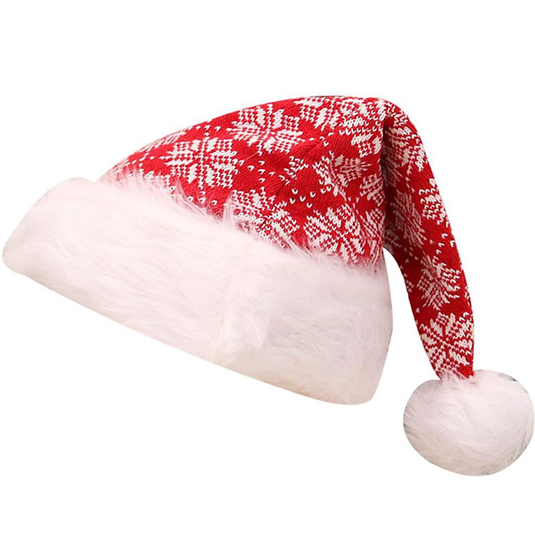 Christmas Hat Santa Claus Hat Adults Christmas Hat Holiday Decor Snowflake