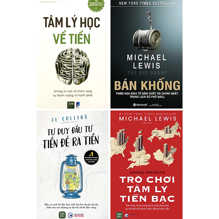 Combo Bộ Sách Tư Duy & Đầu Tư Tiền: Tâm Lý Học Về Tiền + Bán Khống + Tư Duy Đầu Tư - Tiền Đẻ Ra Tiền + Trò Chơi Tâm Lý Tiền Bạc