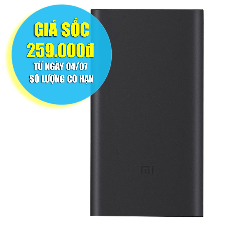 Pin Sạc Dự Phòng Xiaomi Gen 2 10000mAh 1 Cổng USB Hỗ Trợ QC 2.0 - PLM02ZM - Hàng Chính Hãng