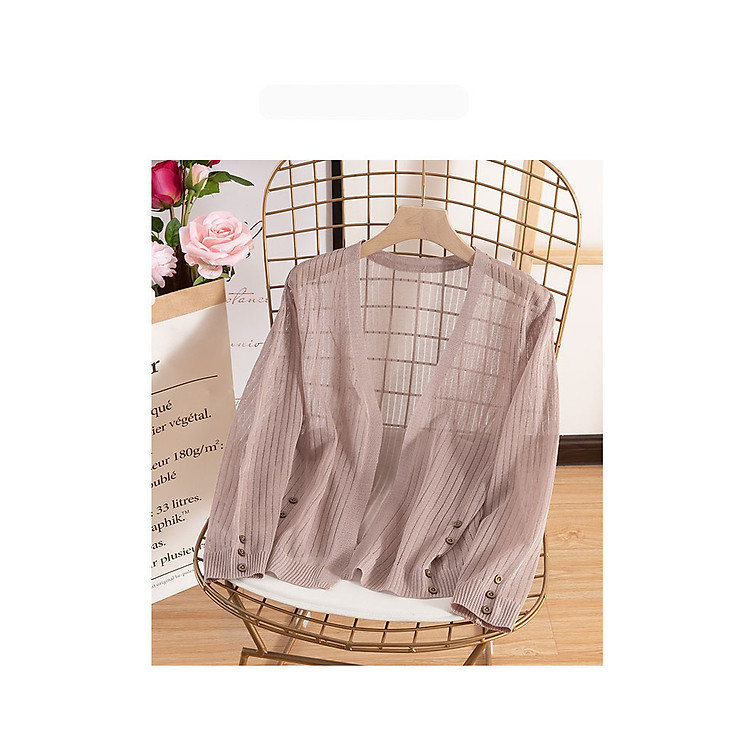 Áo Khoác Cardigan Len Nữ Phối Nút