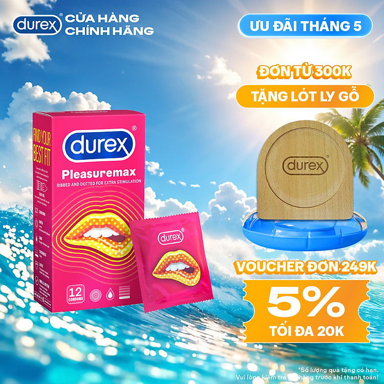 Bao cao su Durex Pleasuremax Hộp 12 Bao