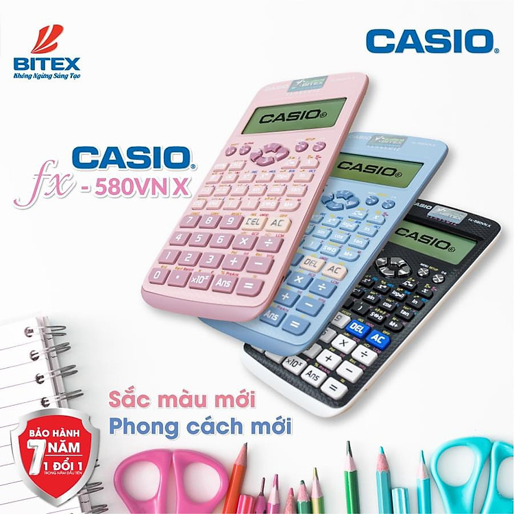 Máy Tính Khoa Học Casio FX-580VN X (sắc màu mới)