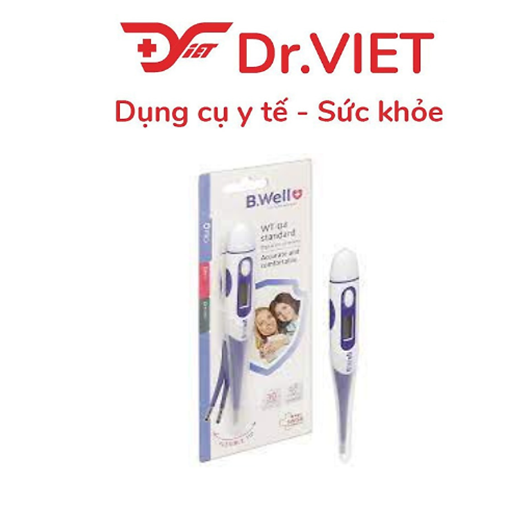 Nhiệt kế điện tử B.Well Swiss WT-04 Standard – Sản phẩm chất lượng cao từ Thụy Sĩ, đo sốt nhanh, chính xác, chống nước IPX, thân thiện với trẻ nhỏ, phù hợp theo dõi sức khỏe trong gia đình – Giúp phát hiện sốt sớm và chăm sóc sức khỏe chủ động mỗi ngày