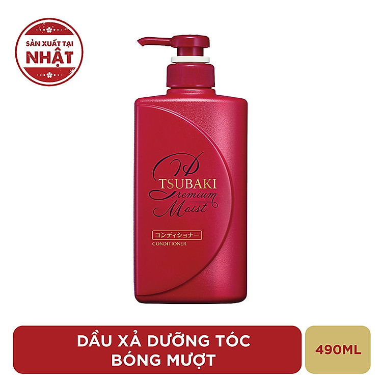 Dầu Xả TSUBAKI Dưỡng Tóc Bóng Mượt 490ml