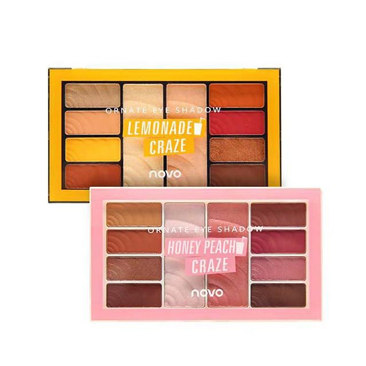Bảng mắt kèm phấn má và bắt sáng Craze Ornate Eye Shadow Lemon Honey Peach NOVO