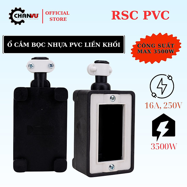 Ổ cắm điện không dây bọc nhựa PVC liền khối SUNTECH,Cs Max 3600W,chống va đập tiêu chuẩn ThaiLand
