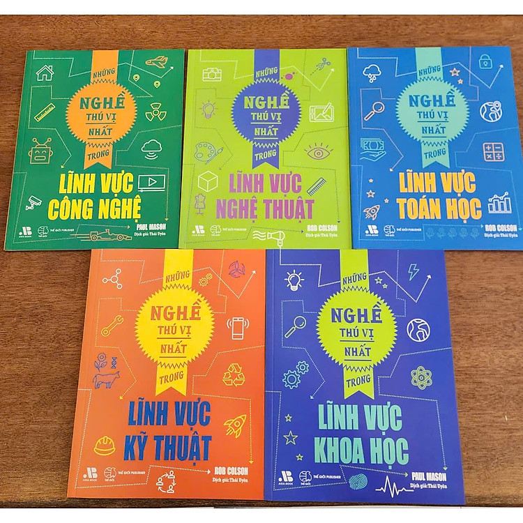 Sách Những nghề thú vị nhất trong lĩnh vực - Nhà sản xuất: CONG TY TNHH SACH A CHAU- Combo 5 Cuốn Sách Series Những Ngành Nghề Thú Vị Nhất – Hành Trang Cho Ước Mơ Trẻ Thơ!
