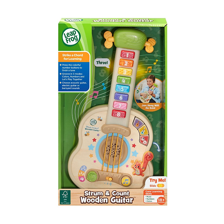 Đồ Chơi Đàn Guitar Bằng Gỗ Học Đếm Dễ Thương LEAPFROG 80-620800