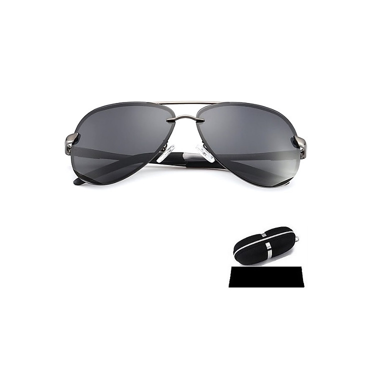 Kính Mát Nam Cao Cấp Khung Alutitan Tròng Polarized AntiBlue Light Pilot JP8820