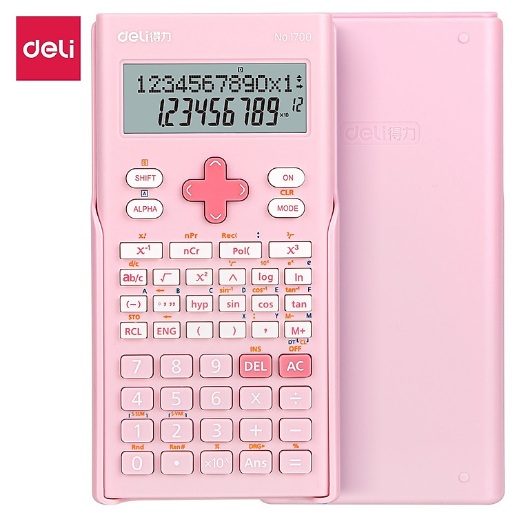 Máy tính kỹ thuật học sinh Deli (1700) - Hồng - Ảnh 3