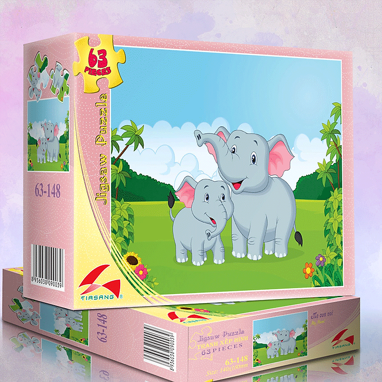 Tìm mua tại Avakids: Tranh xếp hình Mẹ con voi 63 mảnh - Ngập tràn khuyến mãi