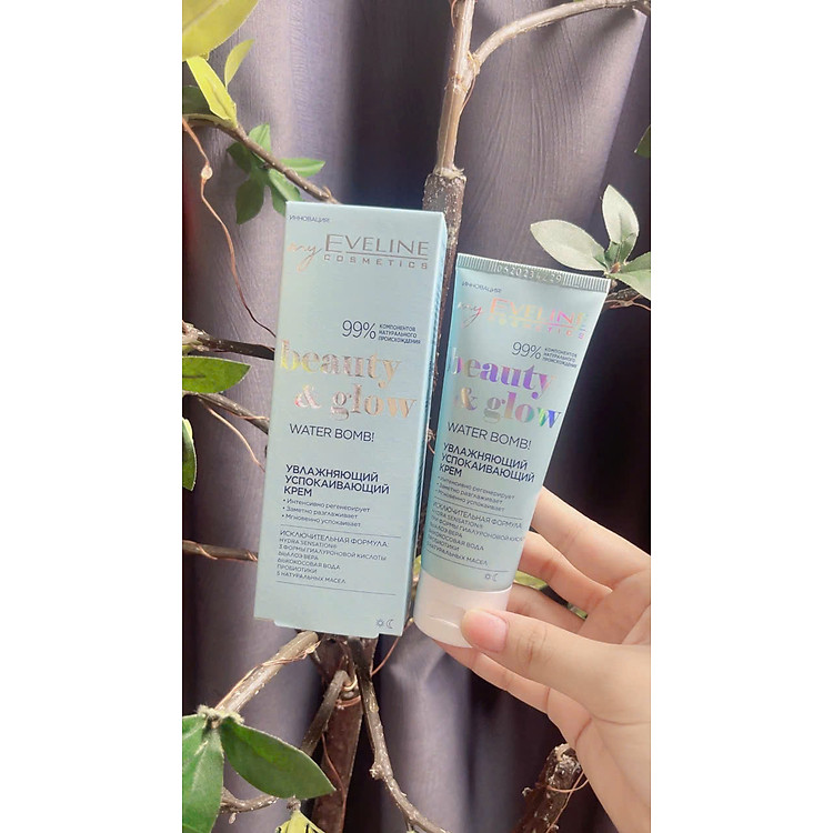 Kem Dưỡng Eveline Water Bomb Beauty & Glow (xanh dương) - Ảnh 4