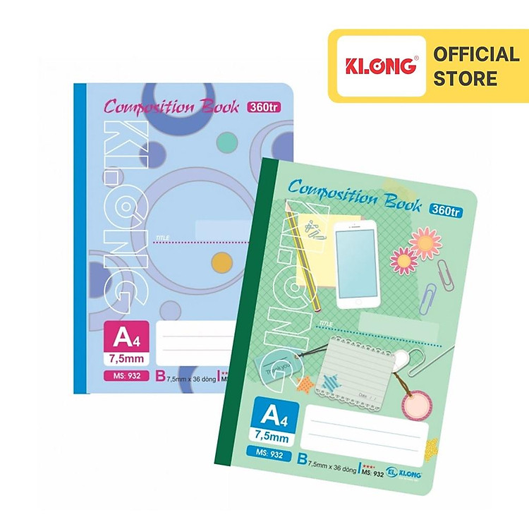 Sổ Kẻ Ngang Composition Book KLONG A4 (360 trang)
