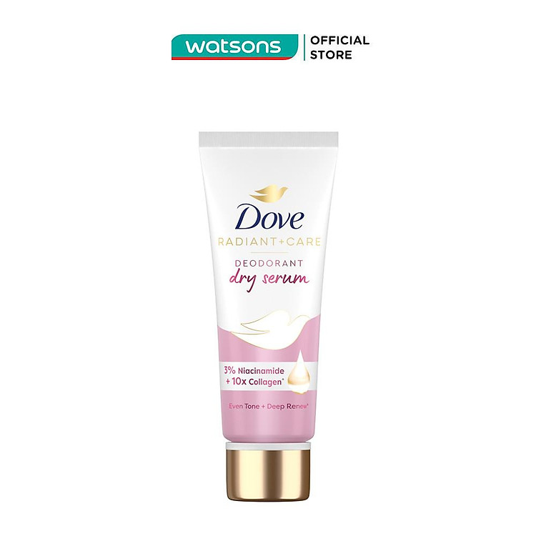 Kem Khử Mùi Dove Dry Serum Collagen & Vitamin B3 Sáng Mịn Đều Màu 40ml