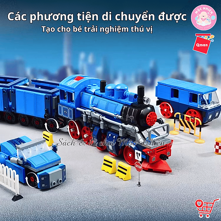Tàu hỏa hơi nước Qman 42206 Chính hãng Giá tốt - Hình ảnh 5