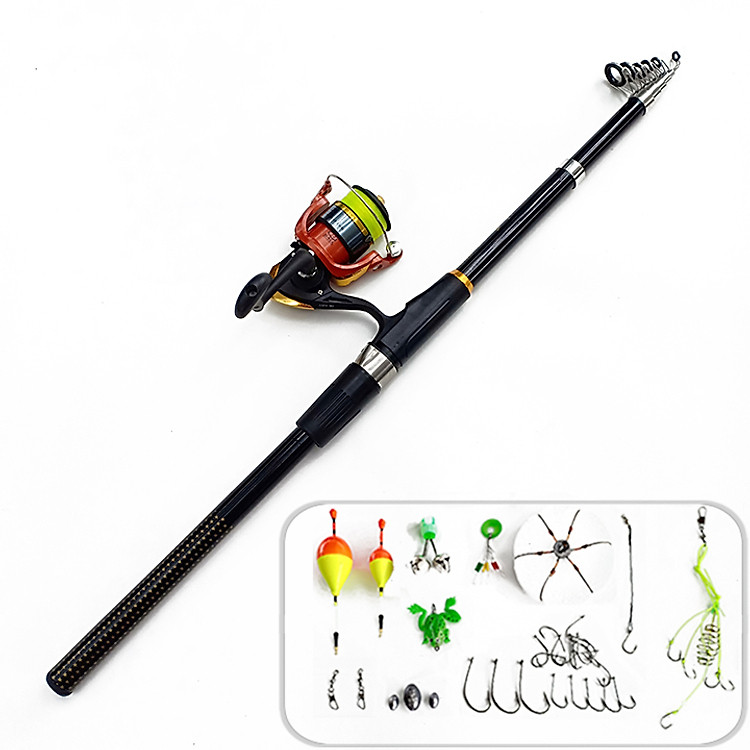 Bộ cần câu rút cacbon TPB80 + Máy DK4000 + Tặng kèm 10 phụ kiện