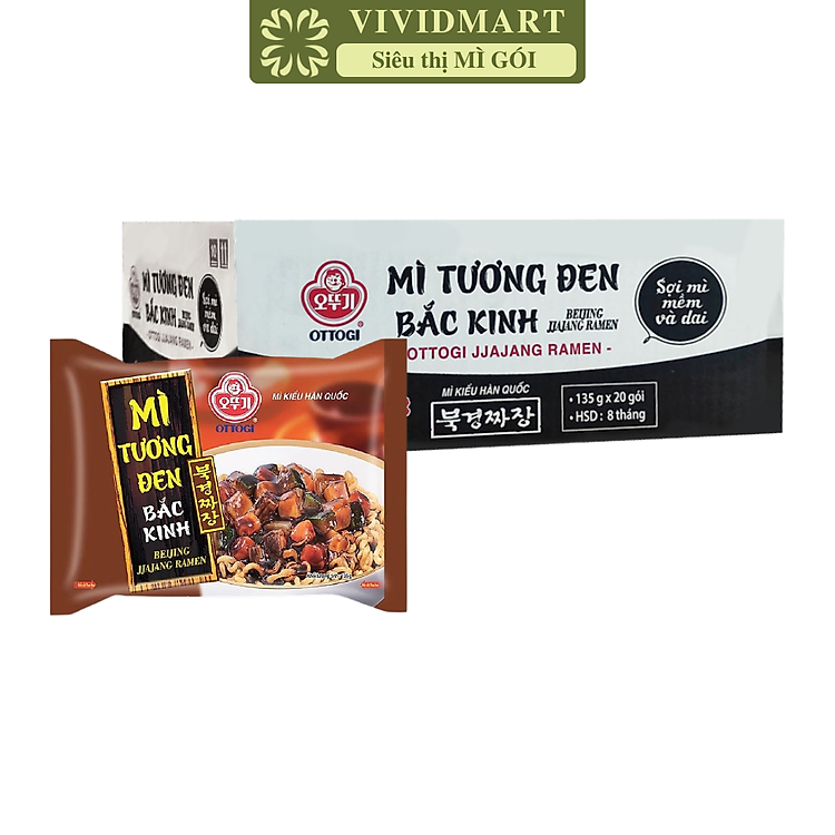 OTTOGI - Mì nấu Ottogi hương vị trộn Tương đen Bắc Kinh, Mì trộn Tương đen Bắc Kinh Ottogi (83/gói)